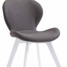 Jedálenská stolička Timar textil, biele nohy - 5