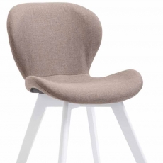 Jedálenská stolička Timar textil, biele nohy - 1