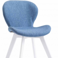 Jedálenská stolička Timar textil, biele nohy - 2
