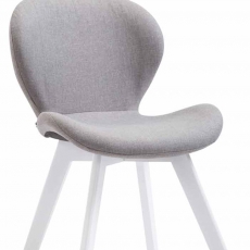 Jedálenská stolička Timar textil, biele nohy - 6