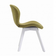 Jedálenská stolička Timar textil, biele nohy - 8
