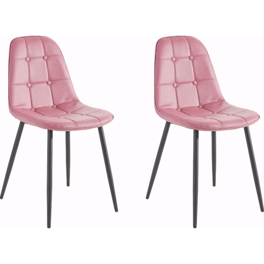 Jedálenská stolička Toel (Súprava 2 ks), ružová - 1
