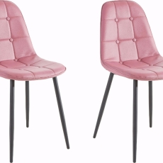 Jedálenská stolička Toel (Súprava 2 ks), ružová - 1