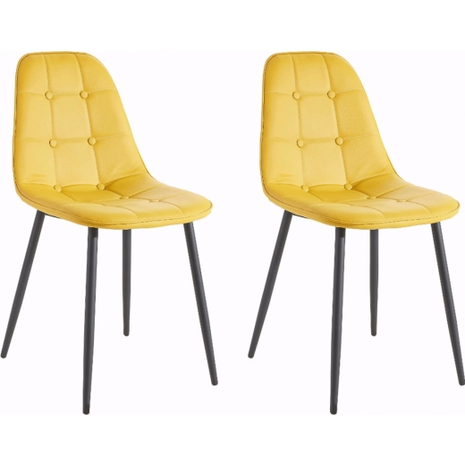 Jedálenská stolička Toel (Súprava 2 ks), žltá - 1