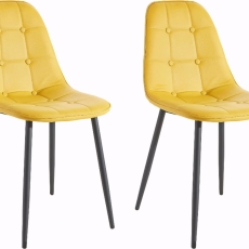 Jedálenská stolička Toel (Súprava 2 ks), žltá - 1