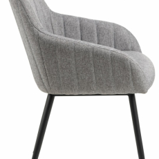 Jedálenská stolička Trudy (SET 2 ks), tkanina, šedá - 3