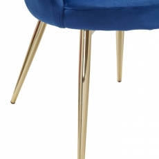 Jedálenská stolička Tulpe, zamat, modrá - 6
