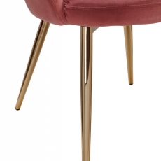 Jedálenská stolička Tulpe, zamat, ružová - 6