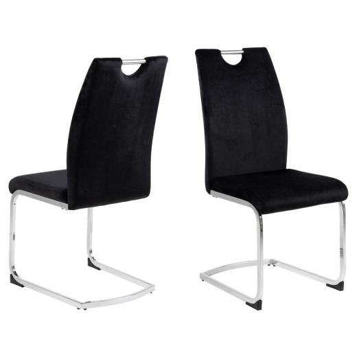 Jedálenská stolička Ulla (SET 2 ks), čierna - 1