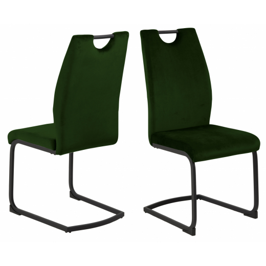 Jedálenská stolička Ulla (SET 2 ks), tmavo zelená - 1