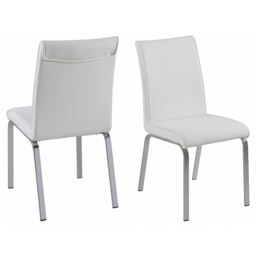 Jedálenská stolička Uno (Súprava 4 ks), biela - 1