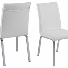 Jedálenská stolička Uno (Súprava 4 ks), biela - 1