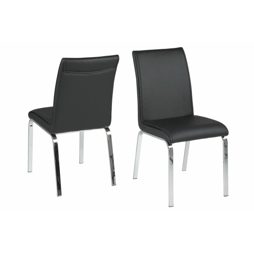 Jedálenská stolička Uno (Súprava 4 ks), čierna - 1