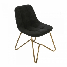 Jedálenská stolička Velvet, čierna - 1