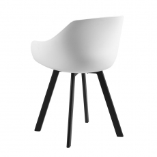 Jedálenská stolička Vilma s kovovou podnožou (SET 2 ks), biela/sivá - 6