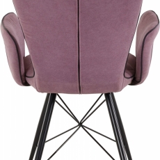 Jedálenská stolička Viole (Súprava 2 ks), antracitová/ružová - 4