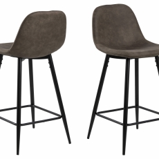 Jedálenská stolička Wilma (SET 2ks), tkanina, svetlo hnedá - 1