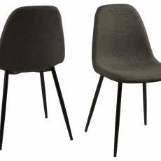 Jedálenská stolička Wilma (SET 4 ks), šedá/hnedá - 1