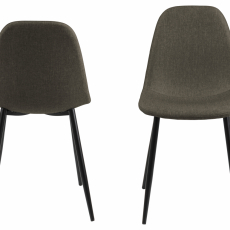 Jedálenská stolička Wilma (SET 4 ks), šedá/hnedá - 5