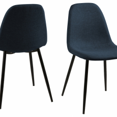 Jedálenská stolička Wilma (SET 4 ks), tmavo modrá - 1