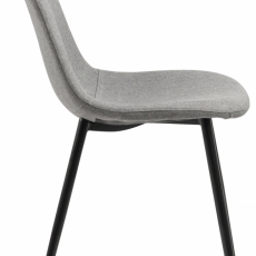 Jedálenská stolička Wilma (SET 4ks), tkanina, svetlo šedá / čierna - 4