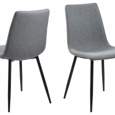 Jedálenská stolička Winnie (SET 4ks), tkanina, svetlo šedá - 1