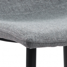 Jedálenská stolička Winnie (SET 4ks), tkanina, svetlo šedá - 6