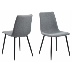 Jedálenská stolička Winnie (SET 4ks), tkanina, svetlo šedá