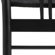 Jedálenská stolička York (SET 2 ks), čierna - 8