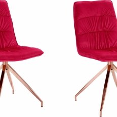 Jedálenská stolička Zara (Súprava 2 ks), červená - 1