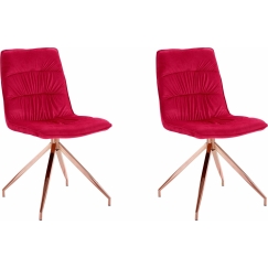 Jedálenská stolička Zara (Súprava 2 ks), červená