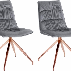 Jedálenská stolička Zara (Súprava 2 ks), svetlosivá - 1