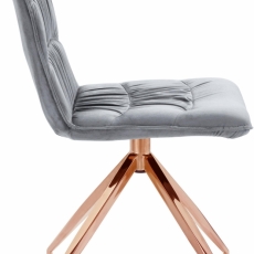 Jedálenská stolička Zara (Súprava 2 ks), svetlosivá - 3