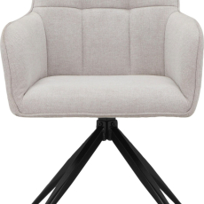 Jedálenská stolička Zaria (SET 2 ks), textil, krémová - 2