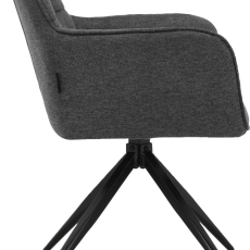 Jedálenská stolička Zaria (SET 2 ks), textil, tmavo šedá - 3