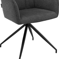 Jedálenská stolička Zaria (SET 2 ks), textil, tmavo šedá - 7