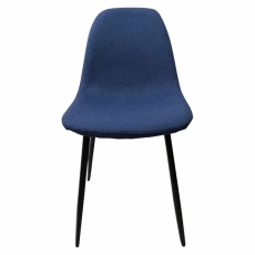 Jedálenská stolička Zayra (súprava 4 ks), modrá / čierna - 1