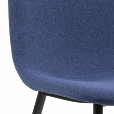 Jedálenská stolička Zayra (súprava 4 ks), modrá / čierna - 4