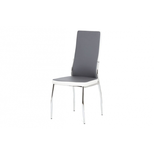 Jedálenská stolička Zoja, sivá/biela - 1