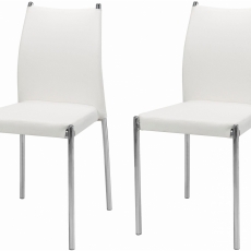 Jedálenská stolička Zunu (Súprava 2 ks), biela - 1