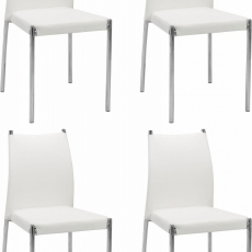 Jedálenská stolička Zunu (Súprava 4 ks), biela - 2