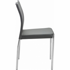Jedálenská stolička Zunu (Súprava 4 ks), sivá - 3