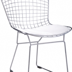 Jedálenská stoličky William, chróm/biela - 2