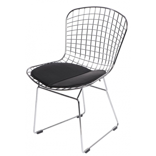 Jedálenská stoličky William, chróm/čierna - 1