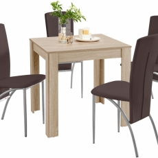 Jedálenská súprava Dane 4 + 1, 80 cm, hnedá/dub - 1