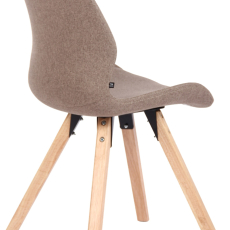 Jedálenské stoličky Luna (SET 2 ks), textil, taupe - 3