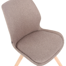 Jedálenské stoličky Luna (SET 2 ks), textil, taupe - 5