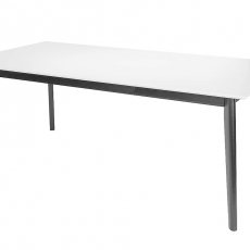 Jedálenský stôl Milenium, 200 cm, biela/čierna - 1