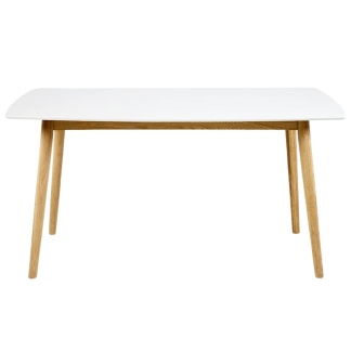 Jedálenský stôl Nagy, 150 cm, biela / dub