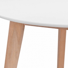 Jedálenský stôl okrúhly Milenium, 110 cm, biela/dub - 2